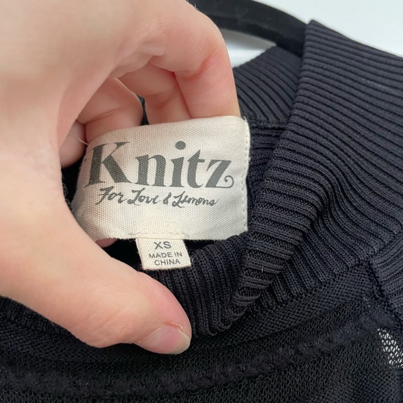 For Love & Lemons Black Rivington Mini Dress - Picture 8 of 9